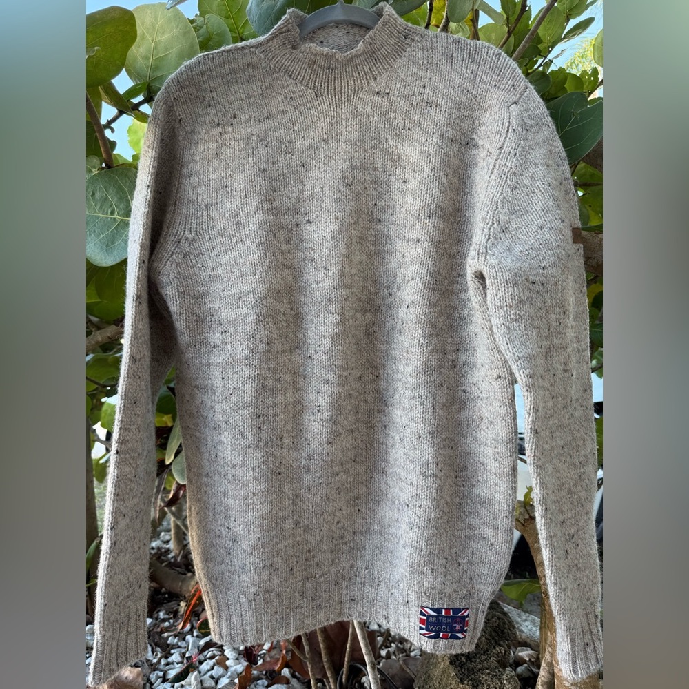 Vintage British Fisherman’s Sweater Hawick Knitwear 100% Pure British Lambswool